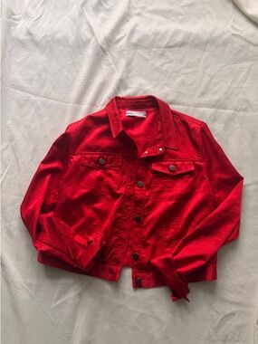 Urban Outfitters Bold Red Button-Up Shirt